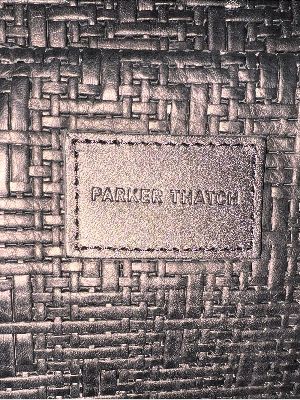 Parker thatch cross your heart black basketweave Crossbody bag - Picture 2 of 6